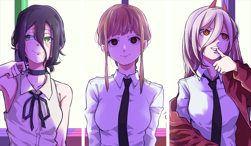 Chainsaw Man – 3 Panels – Multiple Sizes | Home Decor