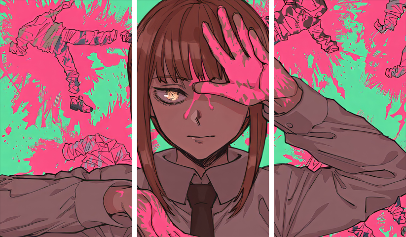 Chainsaw Man – 3 Panels – Multiple Sizes | Home Decor