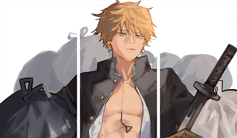 Chainsaw Man – 3 Panels – Multiple Sizes | Home Decor