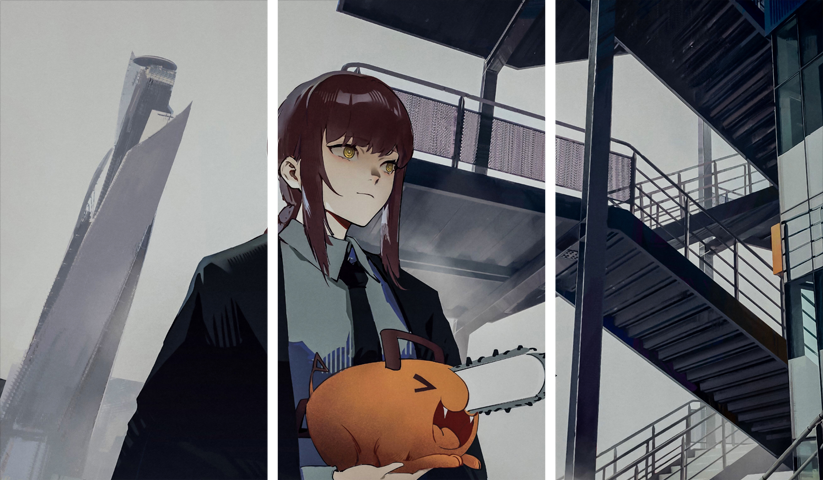 Chainsaw Man – 3 Panels – Multiple Sizes | Home Decor