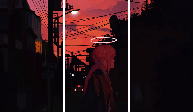 Chainsaw Man – 3 Panels – Multiple Sizes | Home Decor