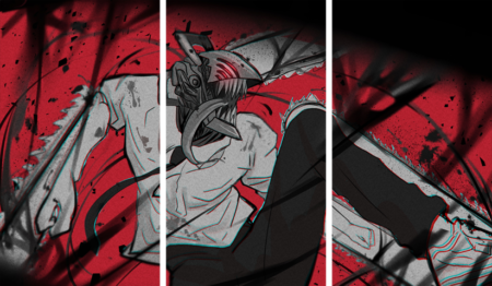 Chainsaw Man – 3 Panels – Multiple Sizes | Home Decor