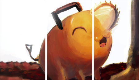 Chainsaw Man – 3 Panels – Multiple Sizes | Home Decor