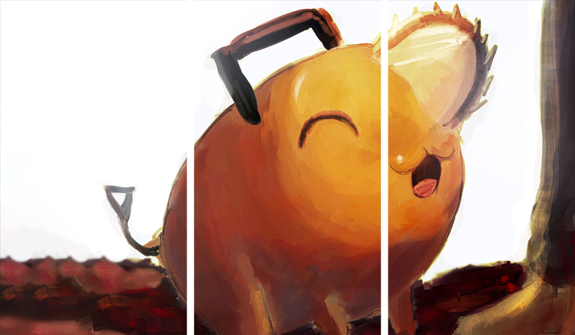 Chainsaw Man – 3 Panels – Multiple Sizes | Home Decor