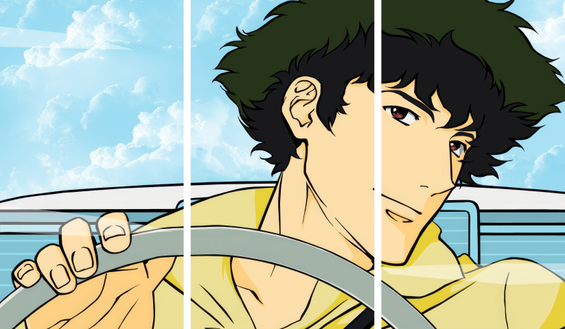 لوحة Cowboy Bebop – ثلاثة قطع – برشة أحجام | ديكور دارك