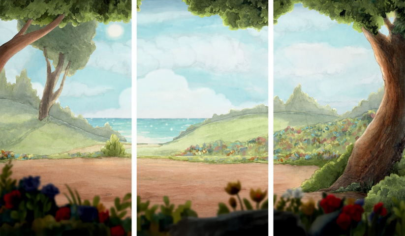 Cuphead – 3 Panels – Multiple Sizes | Home Decor