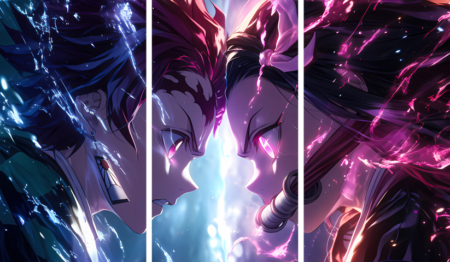 Demon Slayer – 3 Panneaux – Plusieurs Tailles | Décoration Maison