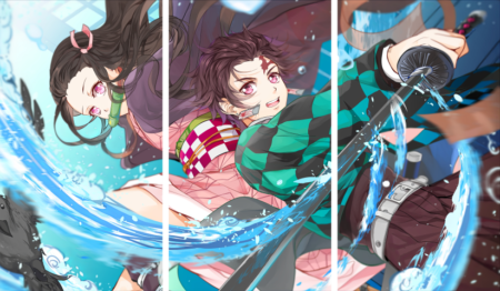 Demon Slayer – 3 Panneaux – Plusieurs Tailles | Décoration Maison