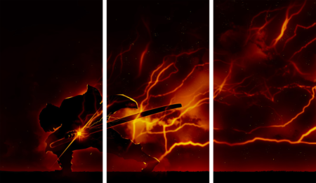 Demon Slayer – 3 Panneaux – Plusieurs Tailles | Décoration Maison