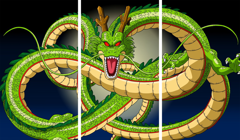 لوحة Dragon Ball – ثلاثة قطع – برشة أحجام | ديكور دارك
