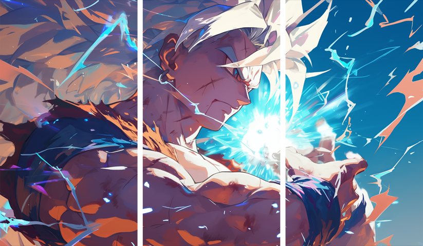 Dragon Ball – 3 Panneaux – Plusieurs Tailles | Décoration Maison