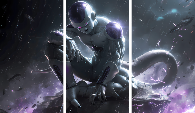 لوحة Dragon Ball – ثلاثة قطع – برشة أحجام | ديكور دارك