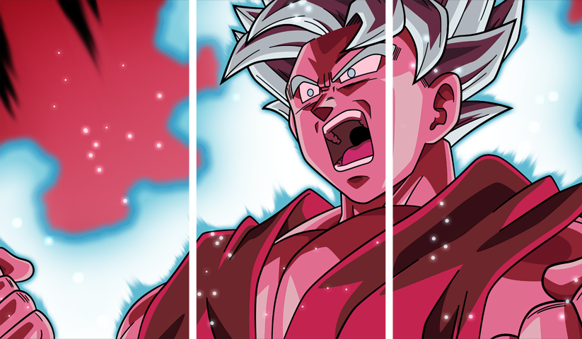 لوحة Dragon Ball – ثلاثة قطع – برشة أحجام | ديكور دارك