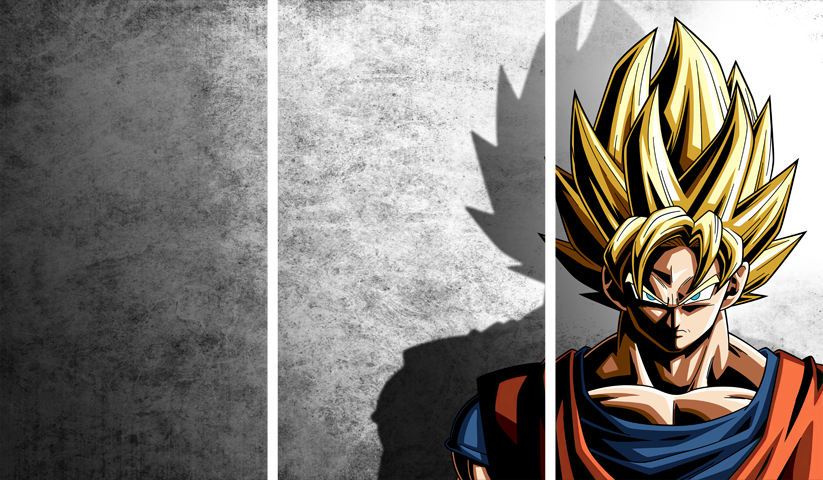 لوحة Dragon Ball – ثلاثة قطع – برشة أحجام | ديكور دارك