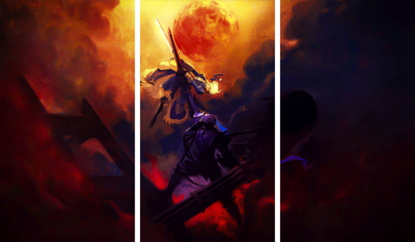 Fate Zero – 3 Panneaux – Plusieurs Tailles | Décoration Maison
