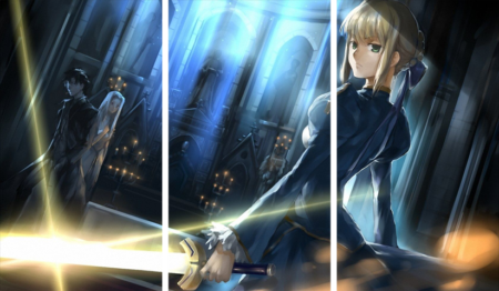 لوحة Fate Zero – ثلاثة قطع – برشة أحجام | ديكور دارك