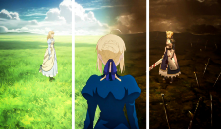 لوحة Fate stay night – ثلاثة قطع – برشة أحجام | ديكور دارك