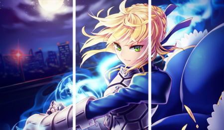 لوحة Fate stay night – ثلاثة قطع – برشة أحجام | ديكور دارك
