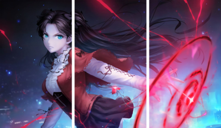 لوحة Fate stay night – ثلاثة قطع – برشة أحجام | ديكور دارك