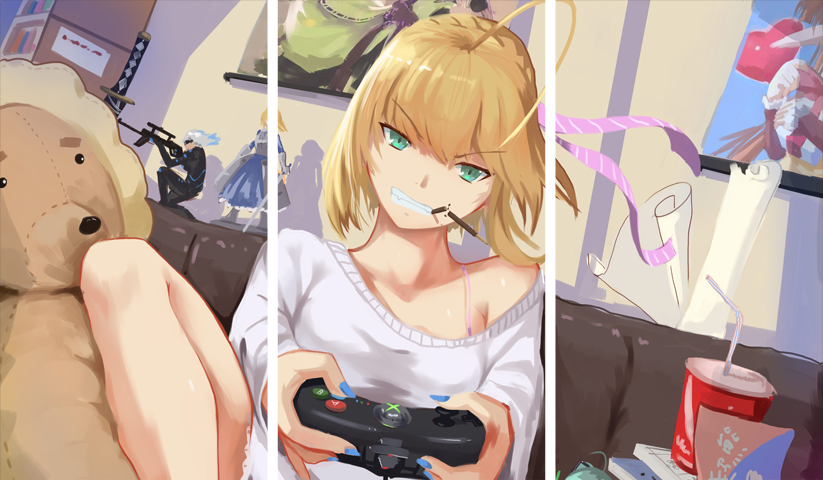 Fate stay night – 3 Panels – Multiple Sizes | Home Decor