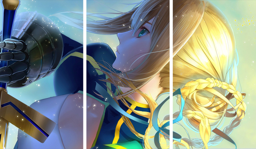 Fate stay night – 3 Panels – Multiple Sizes | Home Decor