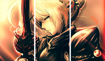 لوحة Fate stay night – ثلاثة قطع – برشة أحجام | ديكور دارك