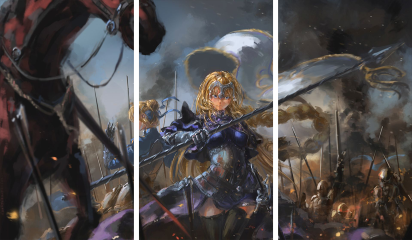 Fate stay night – 3 Panels – Multiple Sizes | Home Decor