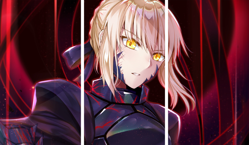 Fate stay night – 3 Panels – Multiple Sizes | Home Decor