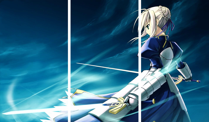 Fate stay night – 3 Panels – Multiple Sizes | Home Decor