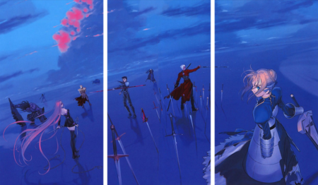 لوحة Fate stay night – ثلاثة قطع – برشة أحجام | ديكور دارك