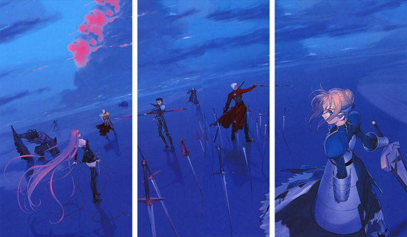 Fate stay night – 3 Panels – Multiple Sizes | Home Decor