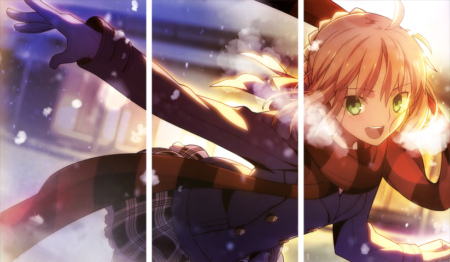 لوحة Fate stay night – ثلاثة قطع – برشة أحجام | ديكور دارك