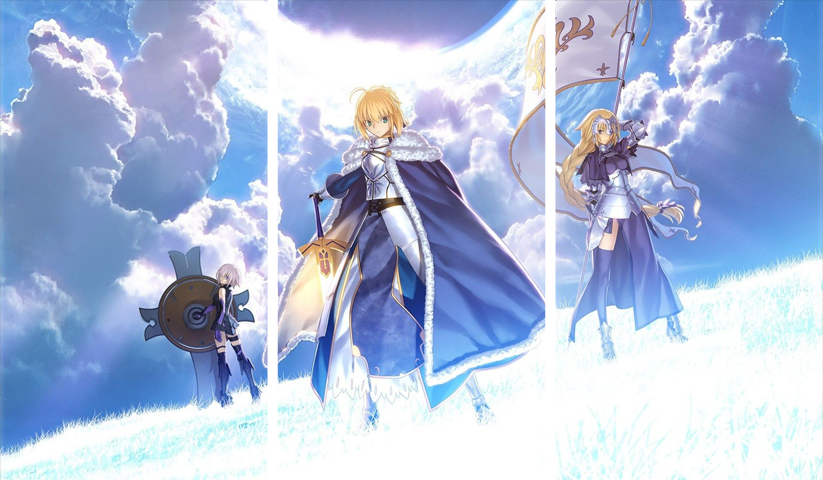 Fate stay night – 3 Panels – Multiple Sizes | Home Decor