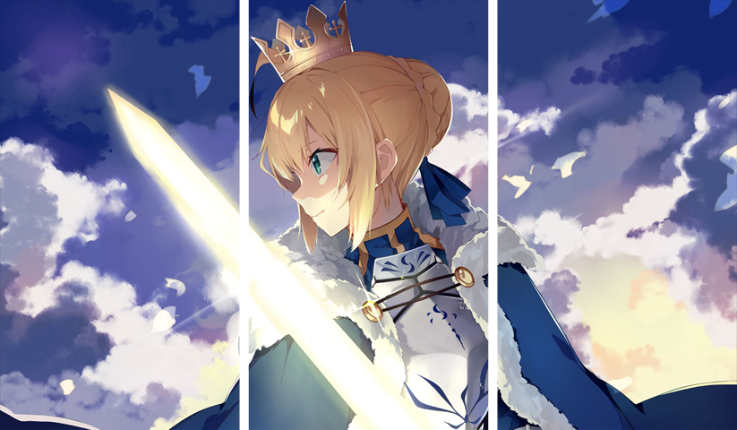 Fate stay night – 3 Panels – Multiple Sizes | Home Decor