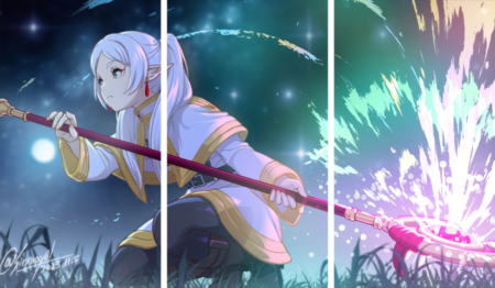 Frieren – 3 Panneaux – Plusieurs Tailles | Décoration Maison