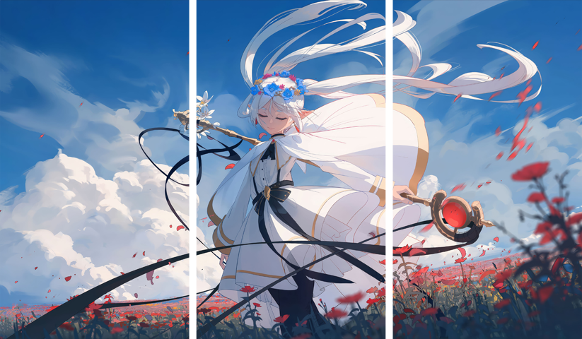 Frieren – 3 Panels – Multiple Sizes | Home Decor