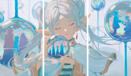 Frieren – 3 Panneaux – Plusieurs Tailles | Décoration Maison