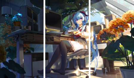 لوحة Genshin Impact – ثلاثة قطع – برشة أحجام | ديكور دارك