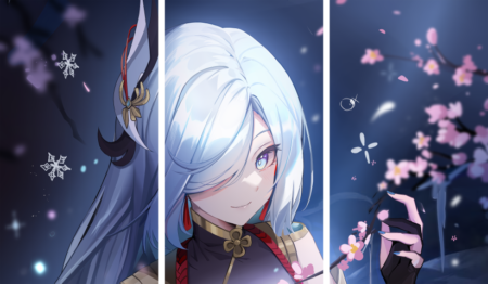 لوحة Genshin Impact – ثلاثة قطع – برشة أحجام | ديكور دارك