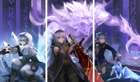 لوحة Genshin Impact – ثلاثة قطع – برشة أحجام | ديكور دارك