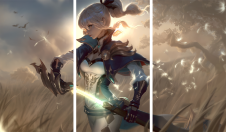 لوحة Genshin Impact – ثلاثة قطع – برشة أحجام | ديكور دارك