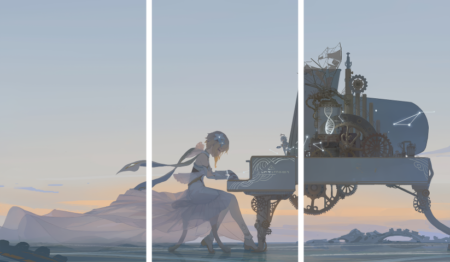 لوحة Genshin Impact – ثلاثة قطع – برشة أحجام | ديكور دارك