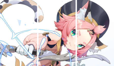 لوحة Genshin Impact – ثلاثة قطع – برشة أحجام | ديكور دارك