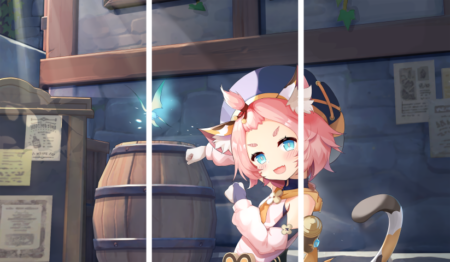 Genshin Impact – 3 Panneaux – Plusieurs Tailles | Décoration Maison