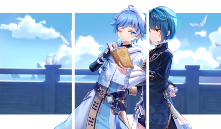 لوحة Genshin Impact – ثلاثة قطع – برشة أحجام | ديكور دارك