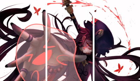 لوحة Genshin Impact – ثلاثة قطع – برشة أحجام | ديكور دارك