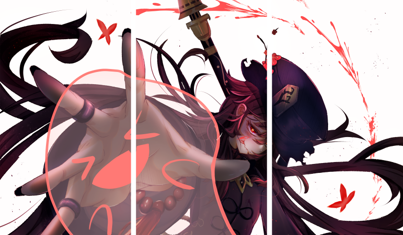 لوحة Genshin Impact – ثلاثة قطع – برشة أحجام | ديكور دارك