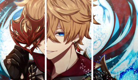 لوحة Genshin Impact – ثلاثة قطع – برشة أحجام | ديكور دارك