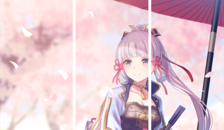 لوحة Genshin Impact – ثلاثة قطع – برشة أحجام | ديكور دارك