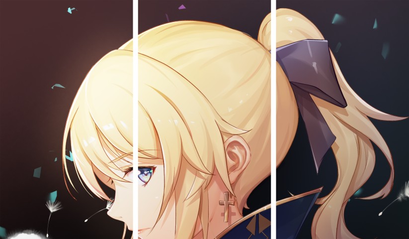 لوحة Genshin Impact – ثلاثة قطع – برشة أحجام | ديكور دارك